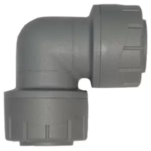 PolyPlumb PB122 22mm 90 Degree Elbow - Grey 10 Pack - Polypipe