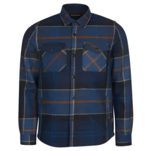 Barbour Mens Cannich Overshirt Midnight Tartan Large