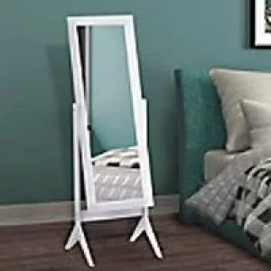 Homcom Freestanding Jewellery Mirror White