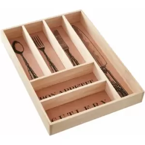 Wooden Vintage Design Cutlery Tray - Premier Housewares