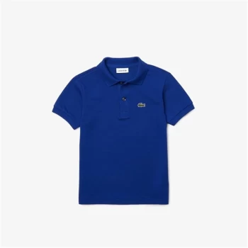 Lacoste Junior Boys Pique Logo Polo Shirt - Blue BDM