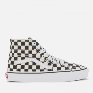 Vans Womens Sk8-Hi Tapered Checkerboard Hi-Top Trainers - Black/True White - UK 3