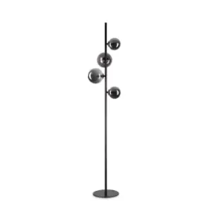 PERLAGE 4 Light Multi Arm Floor Lamp Black, In-Built Switch, Non-Dim