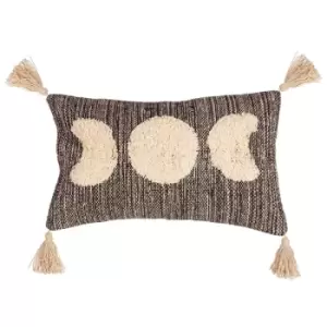 Sass & Belle Moon Phases Tufted Cushion Black