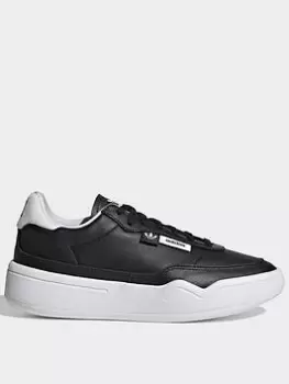 adidas Originals Her Court Shoes, White/Black, Size 3.5, Women