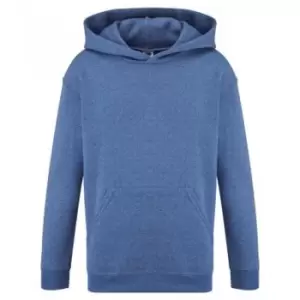 Fruit of the Loom Childrens/Kids Classic Hooded Sweatshirt (5-6 Years) (Heather Royal)