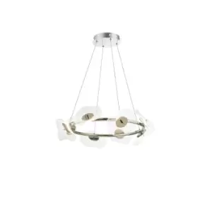 Amsterdam Ring Ceiling Pendant, 8 Light 6W LED, 4000K, 3700lm, Polished Chrome