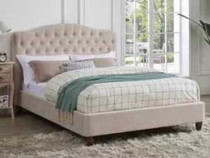 LPD Sorrento 5ft King Size Pink Upholstered Fabric Bed Frame