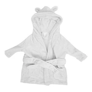 Bambino Baby's First Bathrobe - 3 to 6 Months - White