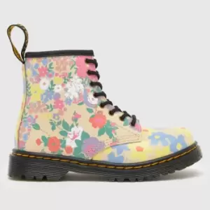 Dr Martens Beige 1460 Floral Girls Toddler Boots