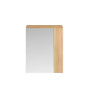 Nuie Athena 600mm Mirror Unit (75/25) - Natural Oak