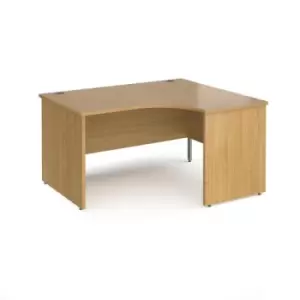 Office Desk Right Hand Corner Desk 1400mm Oak Top And Panel End Leg Maestro 25