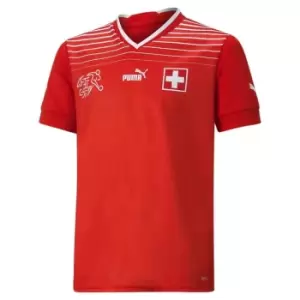 Puma Switzerland Home Shirt 2022 2023 Junior Boys - Red