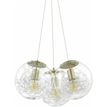 Ideal Lux Lighting - Ideal Lux Mapa - 3 Light Cluster Ceiling Pendant Brass