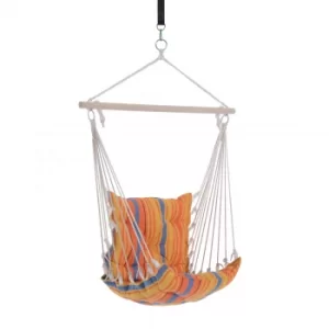 Outsunny Hanging Swing Chair-Multi-Colour Stripes