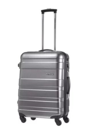 American Tourister Pasadena Spinner 67cm 4 Wheel Check Black/Silver Suitcase