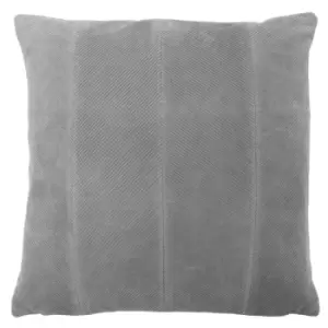 Jagger Ribbed Corduroy Cushion Grey / 45 x 45cm / Polyester Filled