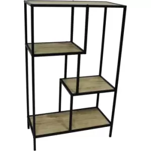 Watsons - Bookcase Display Unit - Light Oak - Light Oak / Black