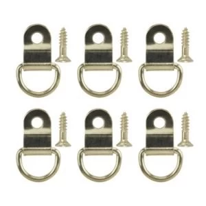 BQ Brass Effect Picture Hook Pack of 6