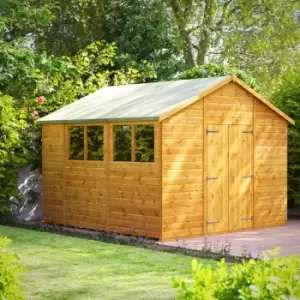 Power 10x10 Apex Double Door Shed