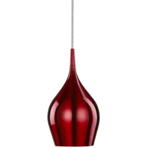 Searchlight Vibrant - 1 Light Small Dome Ceiling Pendant Red, E14