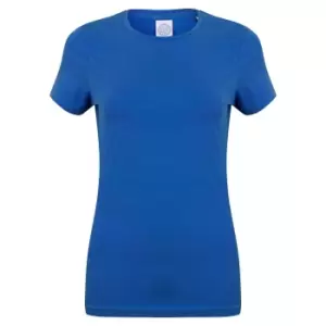 Skinni Fit Womens/Ladies Feel Good Stretch Short Sleeve T-Shirt (S) (Royal)