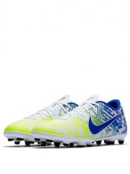 Nike Mens Mercurial Vapour Club Neymar Jnr Firm Ground Football Boot, White/Blue, Size 11, Men