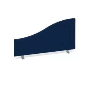 Wave desktop fabric screen 800mm x 400mm/200mm - blue