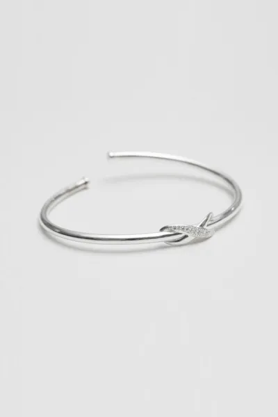 Sterling Silver 925 Cubic Zirconia Infinity Cuff Bracelet