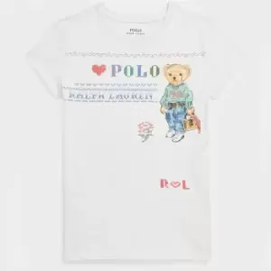 Polo Ralph Lauren Girls Fairisle Bear Cotton-Jersey T-Shirt - 4 Years