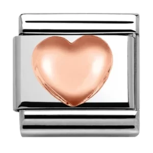 Nomination CLASSIC Rose Gold Plates Raised Heart Charm 430104/22