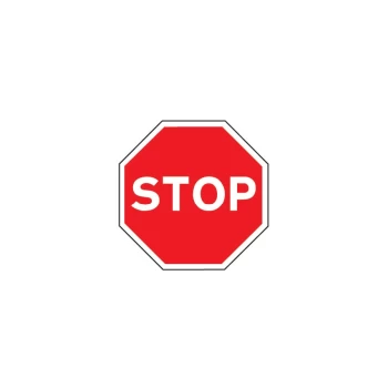 Stop Post-fix Class 2 Reflective Aluminium Sign - 600 X 600MM