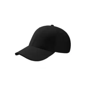 Atlantis Sport Sandwich 6 Panel Baseball Cap (One Size) (Black)