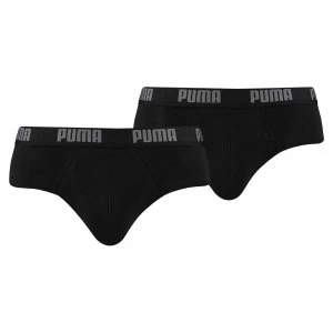 PUMA Mens Basic Briefs 2 Pack, Black, size Large, Clothing