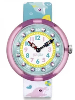 Flik Flak Splashy Dolphins Watch FBNP035