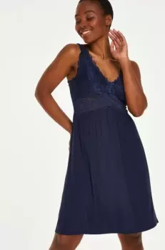 Hunkemoller Nora Lace Slip Dress Blue