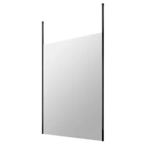 Hudson Reed 1400mm Wetroom Screen With Ceiling Posts - Matt Black