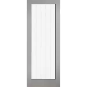 Textured - Vertical 1 Lite - Grey Internal Door - 1981 x 686 x 35mm