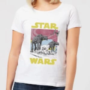 Star Wars ATAT Womens T-Shirt - White - M