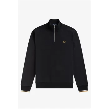 Fred Perry Half Zip Top - Black