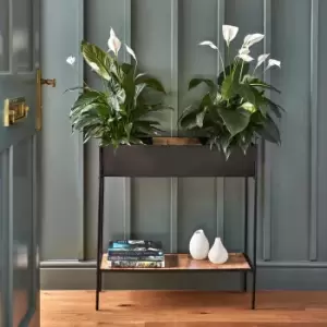 Ivyline Indoor Kensington Metal Planter Stand in Black