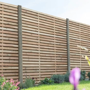 Forest Double Forest Slatted Fence Panel - 6ft - Pack of 5