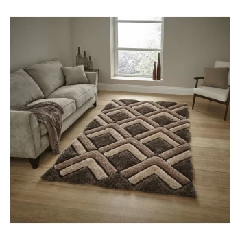 Shaggy - Noble House 8199 Brown 150cm x 230cm Rectangle - Brown