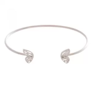 Butterfly Wing Silver Bangle