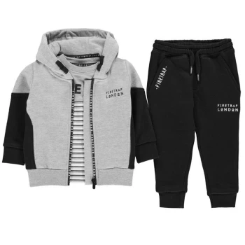 Firetrap 3 Piece Jogger Set Baby Boys - Grey