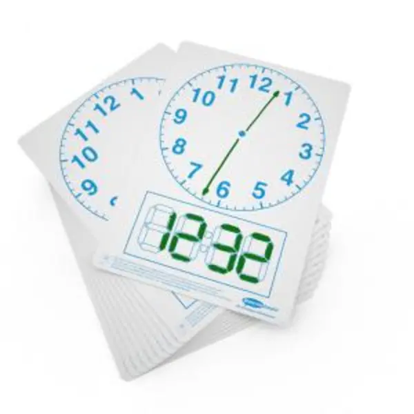 Show-me A4 Clock Face Mini Whiteboards, Pack of 10 Boards CFB10 EPGECFB10