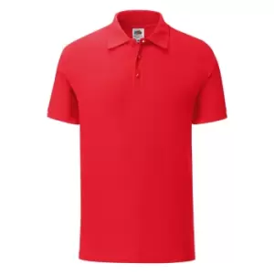 Fruit Of The Loom Mens Tailored Poly/Cotton Piqu Polo Shirt (M) (Red)