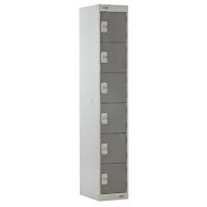 Six Compartment Locker D300mm Dark Grey Door MC00033