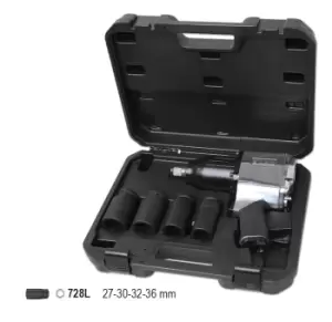 Beta Tools 1928K4 3/4" Drive Reversible Air Impact Wrench + 4x Deep Socket Set