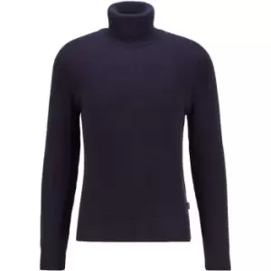 Boss Manuello Knit Jumper - Blue